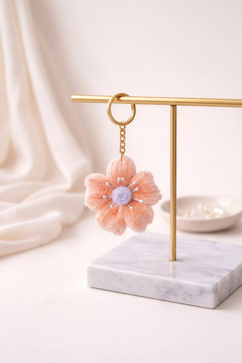 Peach Blossom Keychain