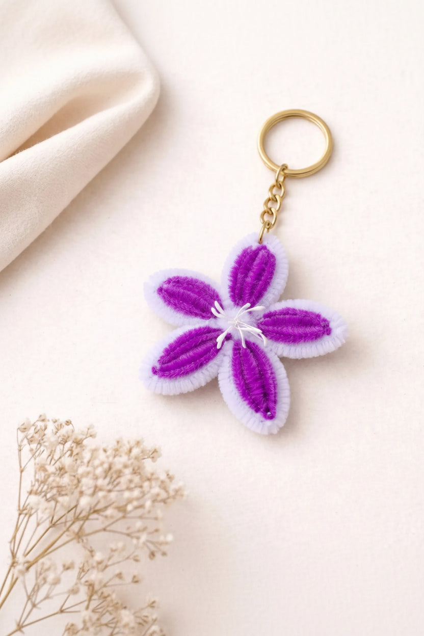 Blossom Charm Keychain – Handmade Floral Love Token