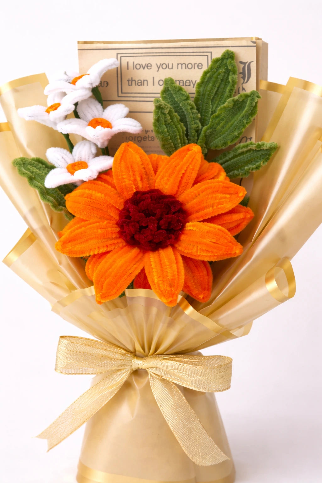 Golden Sunshine Pipe Cleaner Bouquet– Aesthetic Forever Flower Gift