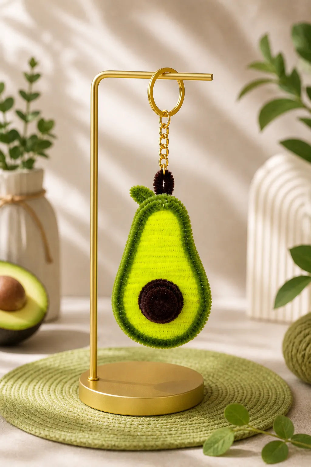 Avocado Charm Keychain