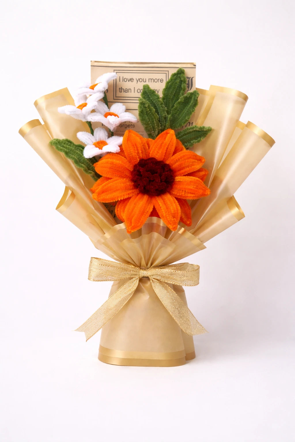 Golden Sunshine Pipe Cleaner Bouquet– Aesthetic Forever Flower Gift