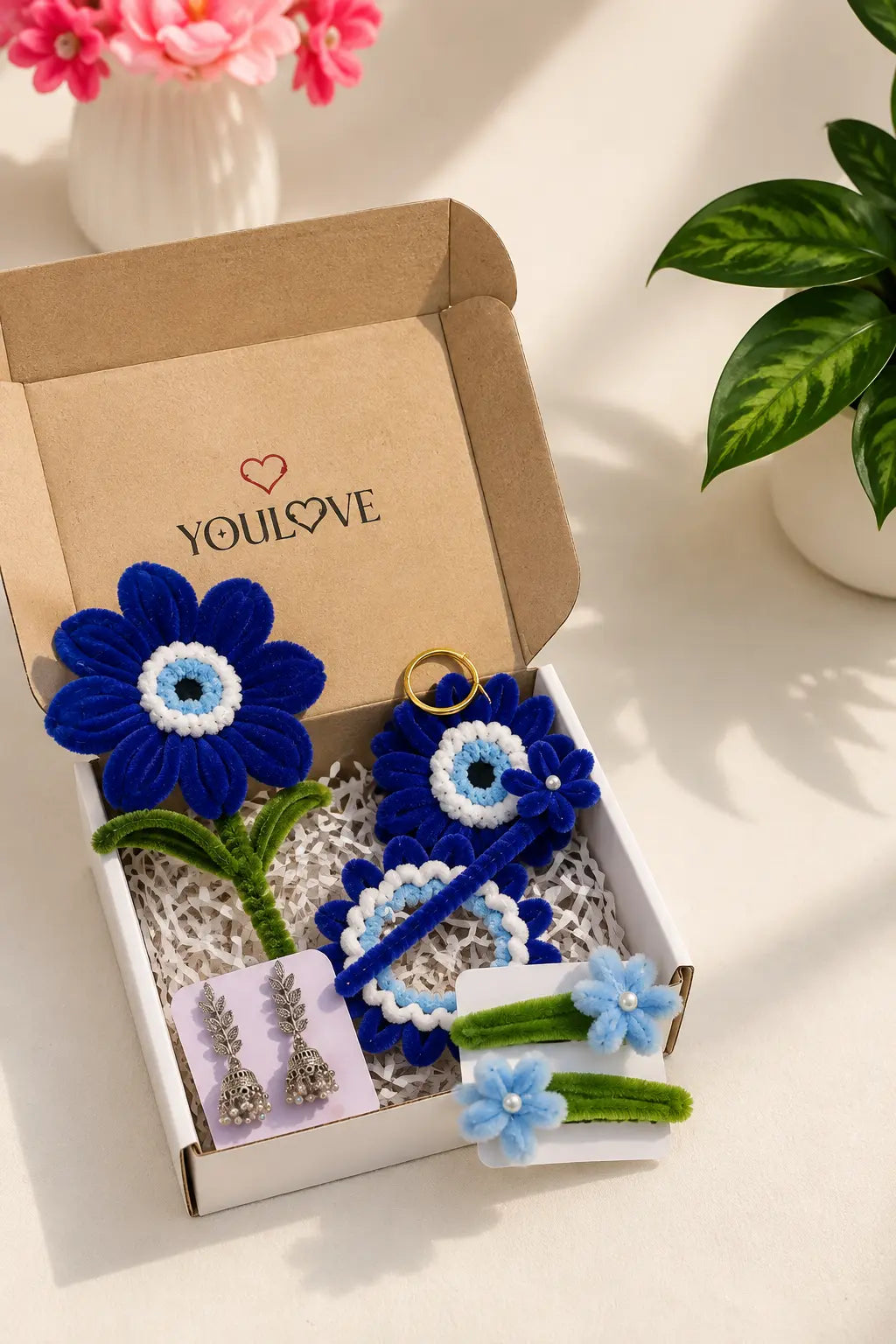 The Blue Bloom Rakhi Hamper