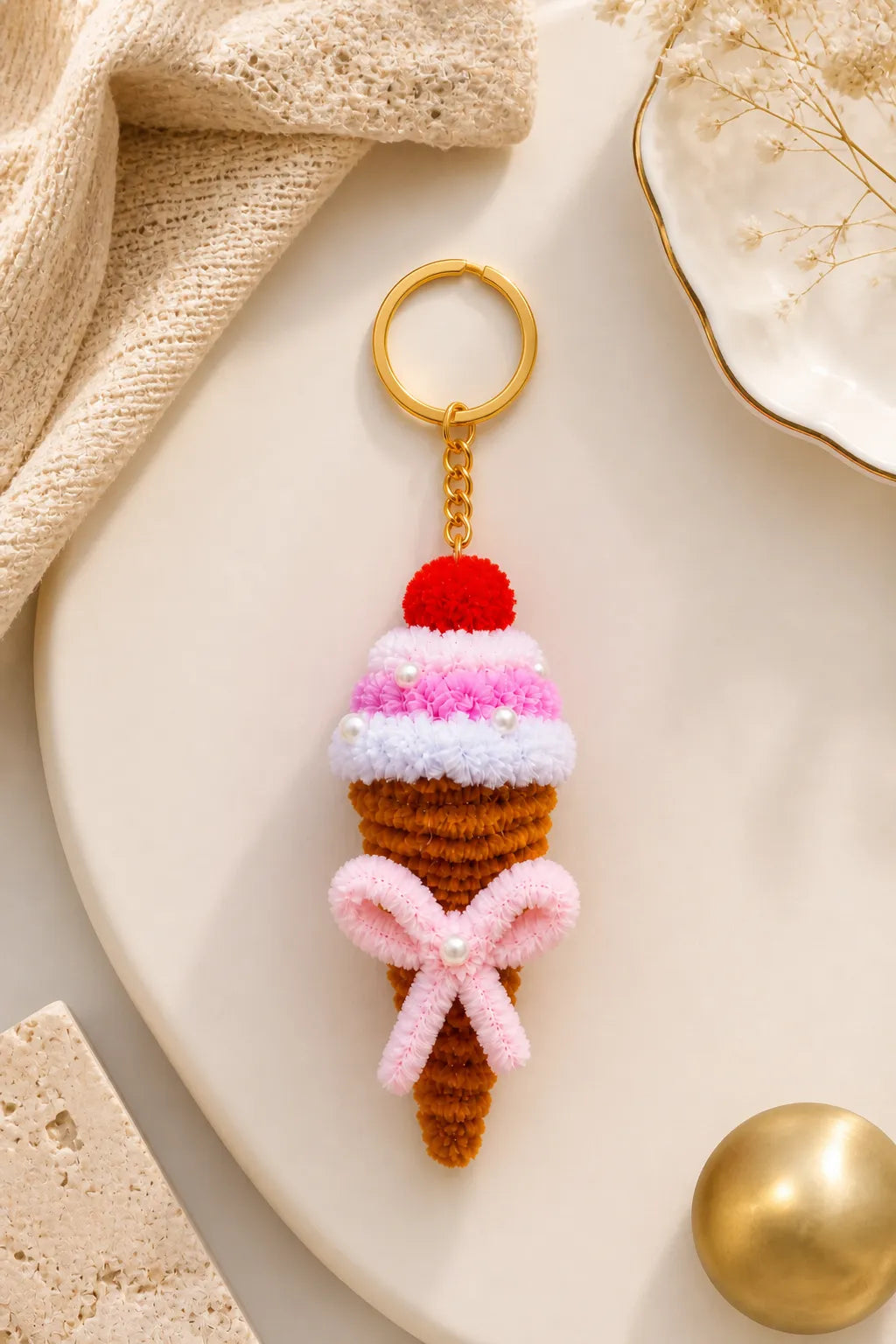 Berry Swirl Keychain – Handmade