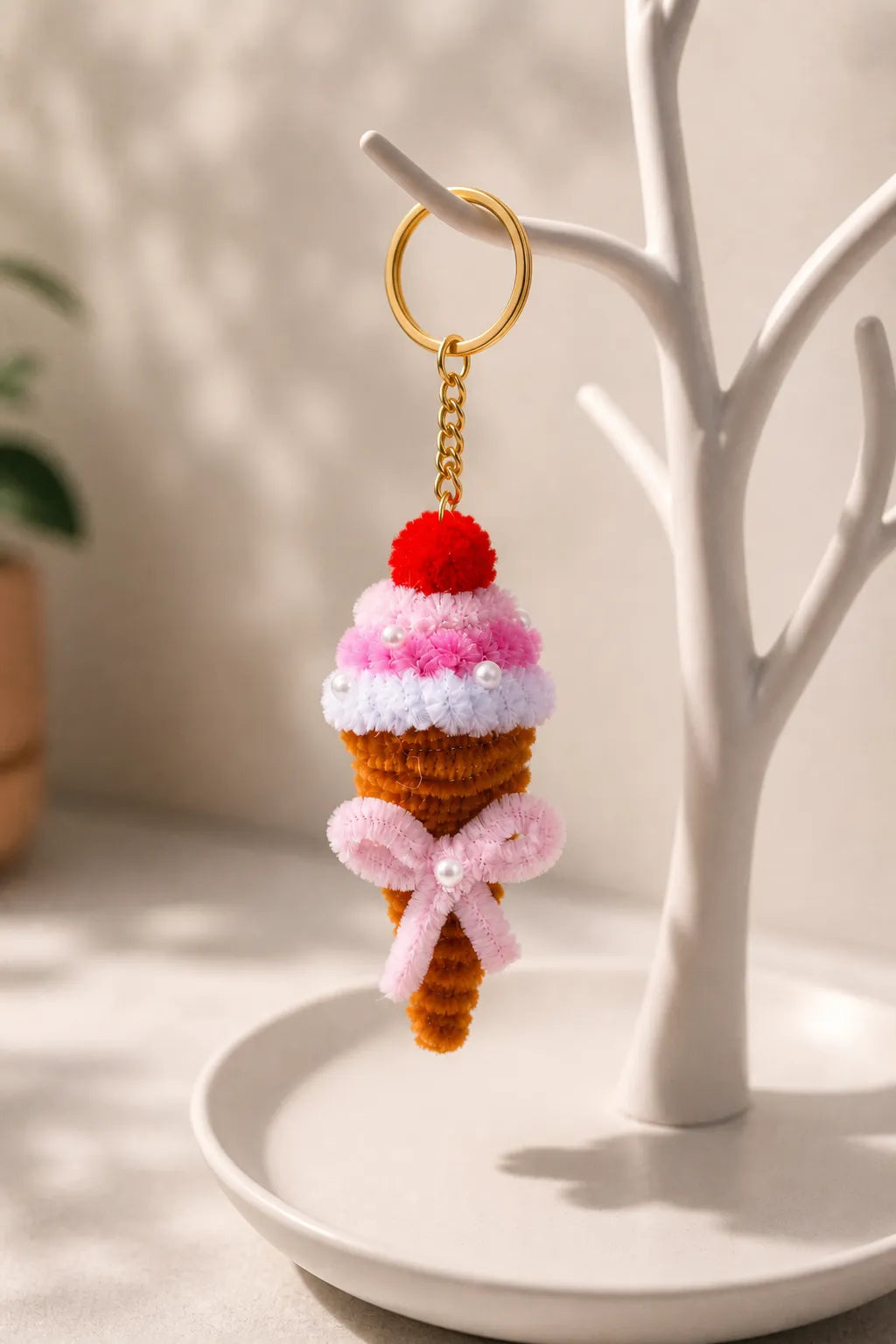 Berry Swirl Keychain – Handmade